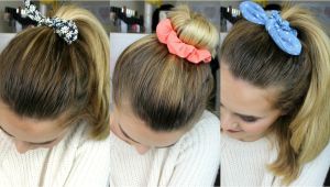 Cute Hairstyles with Scrunchies 3 Quick & Easy Hairstyles Using Scrunchies