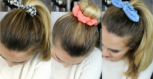 Cute Hairstyles with Scrunchies 3 Quick & Easy Hairstyles Using Scrunchies