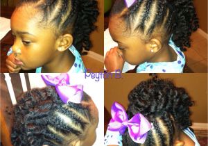 Cute Little Girl Natural Hairstyles Braided Mohawk with Braidout In the Middle Natural Hairstyles for