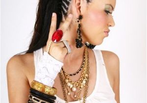 Cute Mohawk Hairstyles for Long Hair Cornrow Hairstyles with Shaved Sides