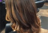Cute Natural Highlights Rich Coppery Chocolate Brown Natural Base Color with Balayage