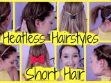 Cute No Heat Hairstyles for Short Hair 21 Beautiful Easy Hairstyles for Short Hair Instructions