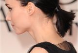 Cute Ponytail Hairstyles for Black Hair Rooney Mara Short Haircut Cute Black Ponytail