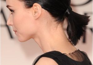 Cute Ponytail Hairstyles for Black Hair Rooney Mara Short Haircut Cute Black Ponytail