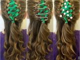 Cute Ribbon Hairstyles Corset Ribbon Braided Christmas Tree Hairstyle Tutorial