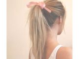 Cute Ribbon Hairstyles Messy Ponytail with A Cute Ribbon Bow Hair