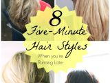 Cute Running Hairstyles 5 Minute Hairstyles for Girls