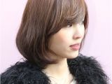 Cute Short Bob Haircuts with Bangs Messy Medium Bob with Long Y Fringe Simple Easy