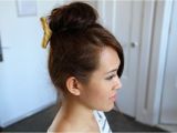 Cute Teased Hairstyles Teased High Bun Cute Updo Hairstyles