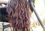Deep U Haircut for Curly Hair Straight ish Wavy Long Hair with tons Of Layers