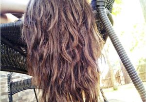 Deep U Haircut for Curly Hair Straight ish Wavy Long Hair with tons Of Layers