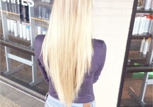 Deep V Cut Hairstyles Long Layered V Cut Reverse Layers Platinum Blonde Instagram