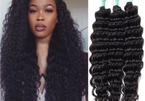 Deep Wave Hairstyles for Black Women Malaysian Hair Human Hair Deep Wave soft Healthy High Quality