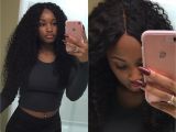 Deep Wave Hairstyles for Black Women Middle Part Sew In with Lace Closure Ig Hairbychasitee