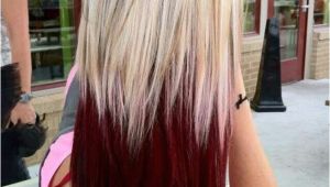 Dip Dye Hairstyles for Blondes Burgundy Dip Dye Hair