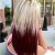 Dip Dye Hairstyles for Blondes Burgundy Dip Dye Hair