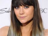 Dip Dye Hairstyles with Fringe Spruce Up Your Hair with Grey Ombre Highlights