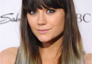 Dip Dye Hairstyles with Fringe Spruce Up Your Hair with Grey Ombre Highlights