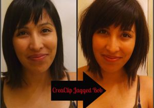 Diy A Line Bob Haircut Diy Long Textured Bob Using the Creaclip