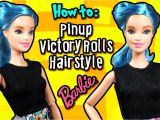 Diy Doll Hairstyles How to Pinup Victory Roll Hair Tutorial with Barbie Doll Diy Doll