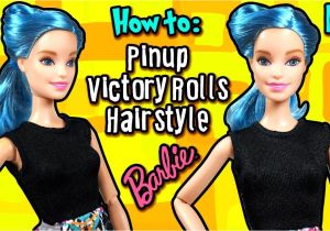 Diy Doll Hairstyles How to Pinup Victory Roll Hair Tutorial with Barbie Doll Diy Doll