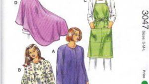 Diy Haircut Cape Kwik Sew Sewing Pattern 3047 Uni Sizes S L Chest 34 44" Smocks