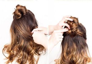 Diy Hairstyles Messy Bun Hair Brained Go From Day to Night with This Messy Bun Faux Hawk 2