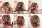 Diy Hairstyles Messy Bun Pull Out Two Pieces at top Side Create Back Messy Bun Wrap Braid