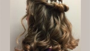 Down Hairstyles for formal events Twists and Curls Pretty Down Style for Wedding Prom or Othe…