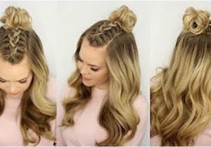 Down Hairstyles for Grad Half Up and Half Down Hairstyles for Prom Mohawk Braid top Knot