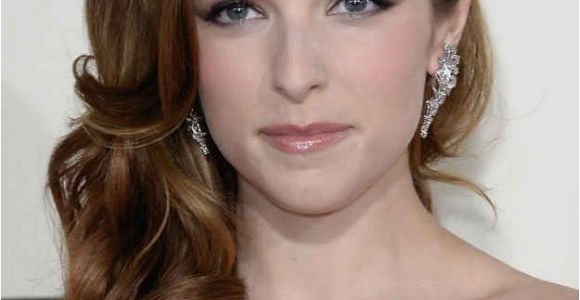 Down Hairstyles for One Shoulder Dresses Anna Kendrick Beautiful People