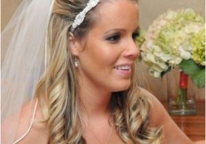 Down Hairstyles for Wedding with Veil Wedding Hair Half Up with Flower and Veil Wedding Diary