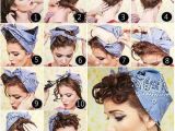 Down Hairstyles with Bandanas 50s Hairstyles with Bandana Tutorial Foto & Video