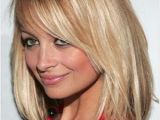 Down Hairstyles with Bangs Mid Length Blonde Highlights Bl0ndes Pinterest