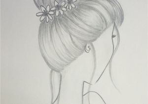 Drawing 50 Hairstyles Draw Hair Bun Hairstyle with Flowers Draw In 2019