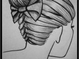 Drawing Hairstyles Braid Braided Bun Updo with Bow Drawing I Did Drawings