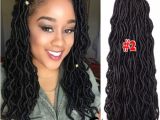 Dreadlocks Curly Hairstyles 3 Packs 20" Faux Locs Hair Extensions Goddess Crochet Dreadlocks for