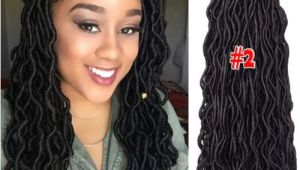 Dreadlocks Curly Hairstyles 3 Packs 20" Faux Locs Hair Extensions Goddess Crochet Dreadlocks for