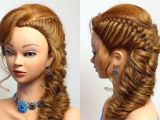 Easy 1940s Hairstyles for Curly Hair Braided Hairstyle for Party Everyday Medium Long Hair Tutorial