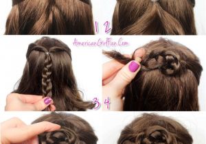 Easy American Girl Doll Hairstyles Step by Step American Girl Doll Hairstyle Half Up Braided Bun