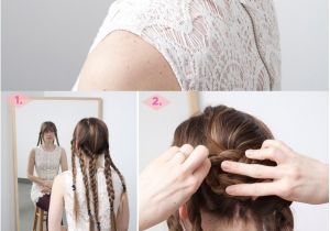 Easy Braided Hairstyles for Thick Hair Fancy Braided Updo Hairstyle for Thick Hair Hairstyles