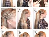 Easy Cheer Hairstyles Braided High Ponytail Tutorial Hair Pinterest