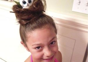 Easy Crazy Hairstyles for Crazy Hair Day Crazy Hair Day Bird Nest with Beanie Boo Owl In It so