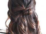 Easy Everyday Hairstyles for Short Length Hair Half Up Knot In 2018 Hair Styles Pinterest