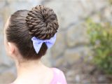 Easy Gymnastic Hairstyles Rope Twist Pinwheel Bun Prom Hairstyles