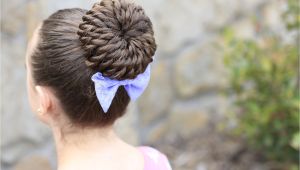 Easy Gymnastic Hairstyles Rope Twist Pinwheel Bun Prom Hairstyles