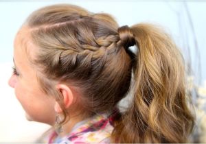 Easy Gymnastics Hairstyles Double Frenchbacks Into High Pony