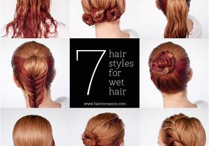 Easy Hairstyles Done with Wet Hair Get Ready Fast with 7 Easy Hairstyle Tutorials for Wet