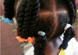 Easy Hairstyles for 7 Year Olds to Do 2 Strand Twist Ponies First Time Wearing Barrettes & She Loves them