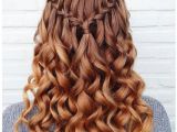 Easy Hairstyles for 8th Grade Graduation Simple Waterfall Braid & Curls Hair and Beauty Tutorials